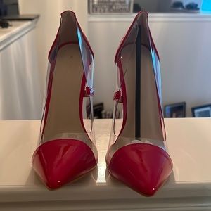 NEW Red PLT patent leather pump